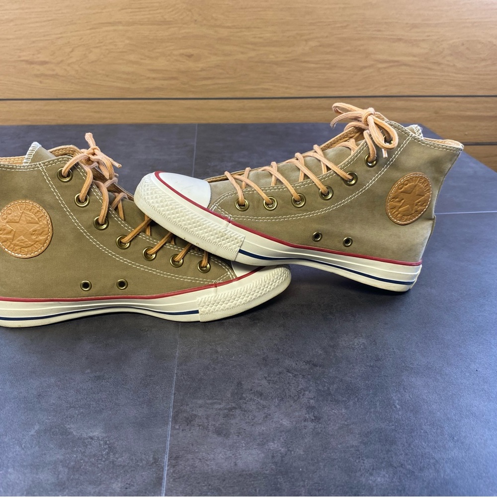 Converse Unisex Tan Lux peached suede High-Top Athletic Shoes W7 M5 - Picture 8 of 8